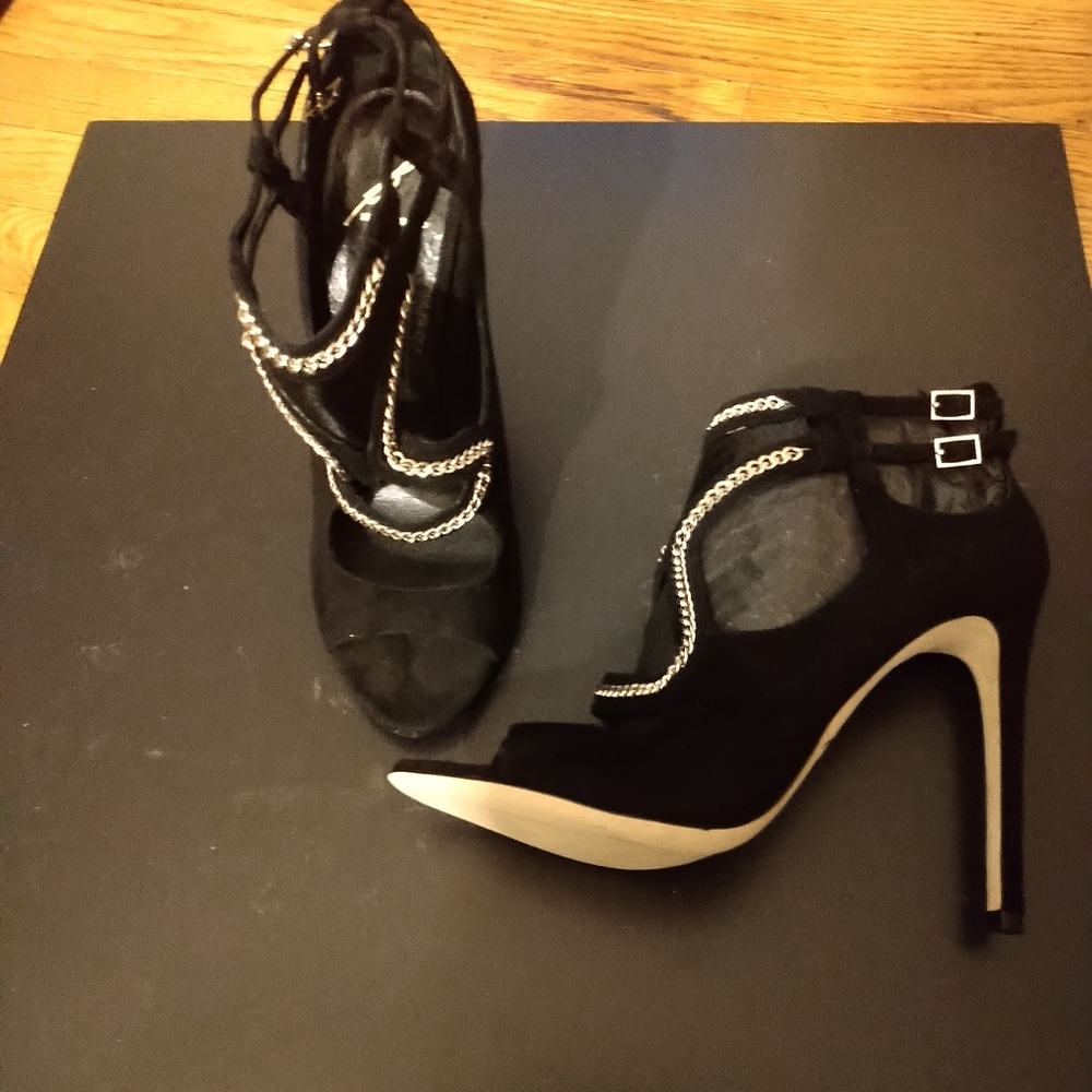 Peep toe booties